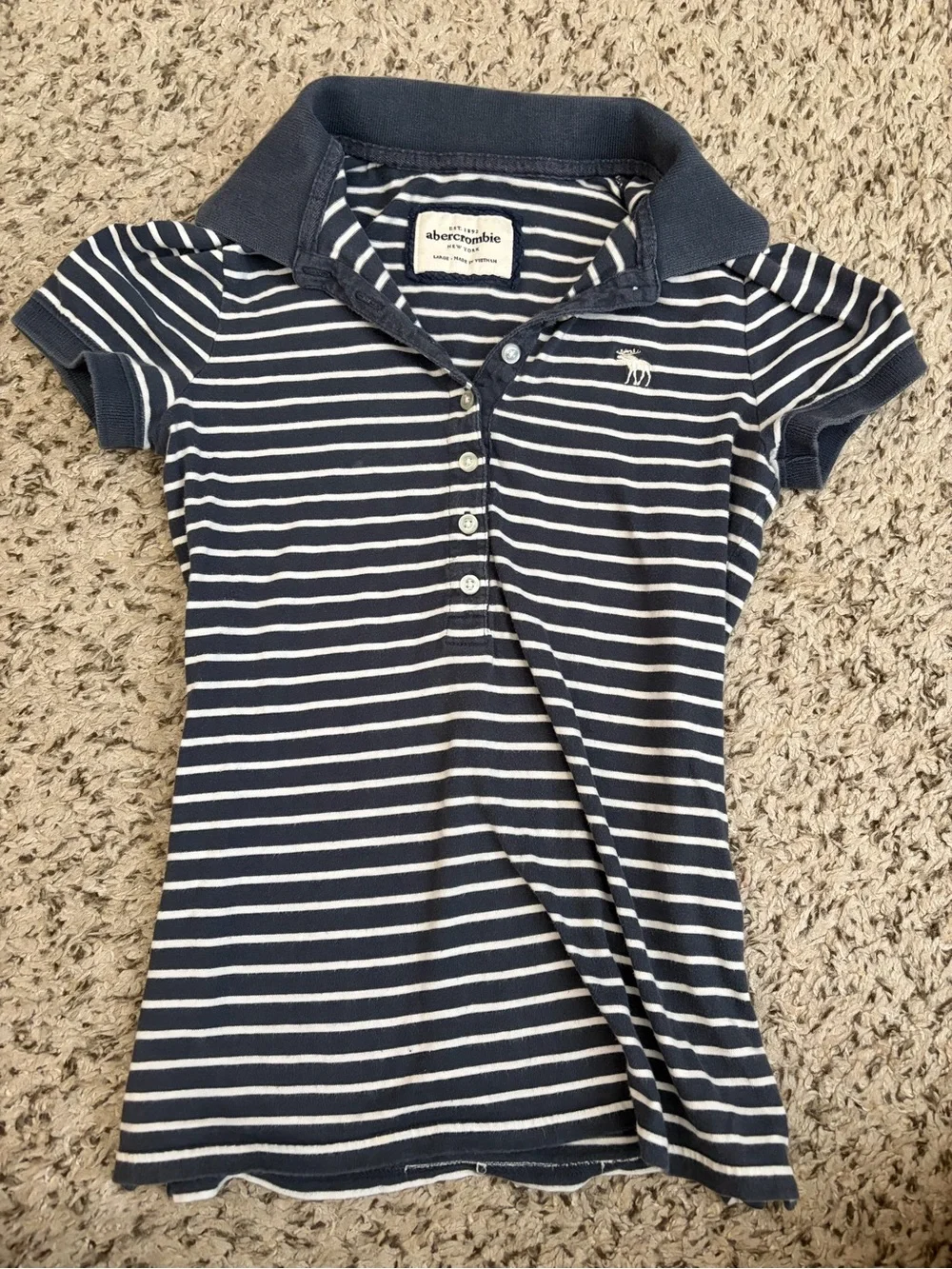 Rare Vintage Y2k Abercrombie and Fitch Polo Shirt - Picture 1 of 4